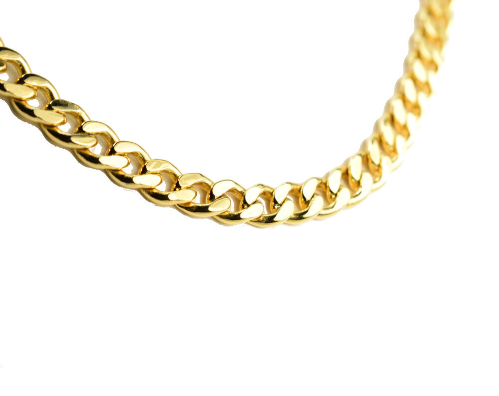 Gold Plated Large Curb Chain - EDGY PETAL