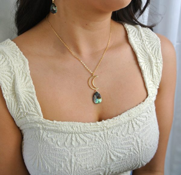 Abalone Moon Necklace