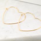 Davina Thin Heart Hoops - Image 4