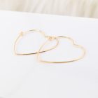 Davina Thin Heart Hoops - Image 2