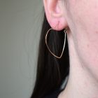 Davina Thin Heart Hoops - Image 3