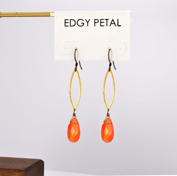 Carnelian Marquis Earrings