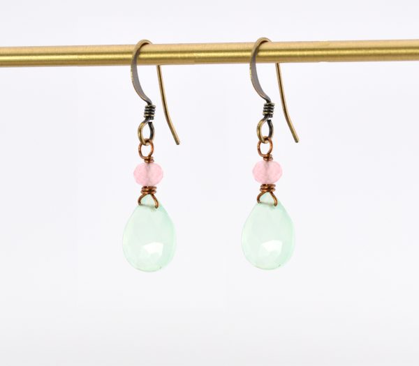 Seafoam Rose Earrings