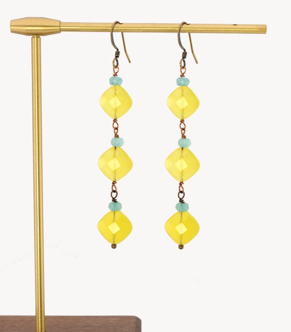 Yellow Diamonds Earrings