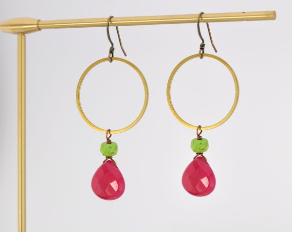 Fuchsia Lime Hoops