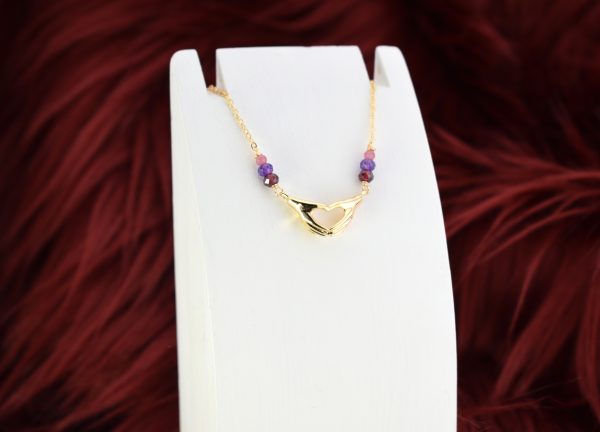 Holding Love Necklace in Multicolor