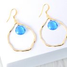 Blue Quartz Large Molten Earrings - Image 2