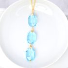 Triple Blue Quartz Rectangle Statement Necklace - Image 2