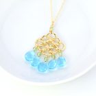 Blue Quartz Long Chandelier Necklace - Image 2